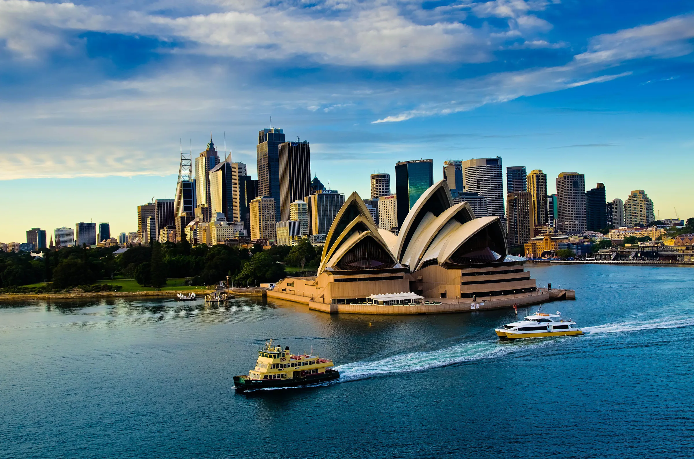 Sydney Opera House and the Sydney CBD skyline across the harbour